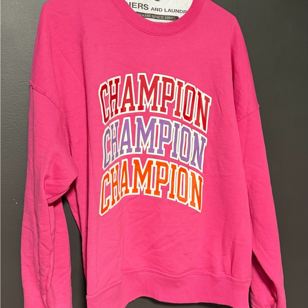 Champion Fuchsia Sweatshirt with Logo